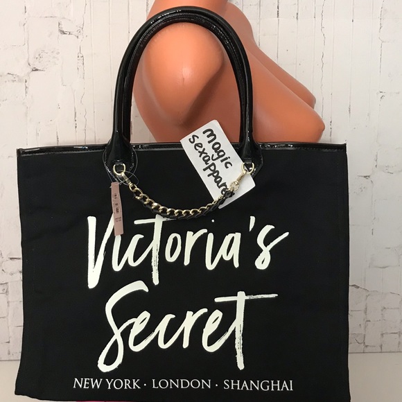 VICTORIA’S SECRET DESTINATION TOTE BAG CANVAS LOGO - Picture 1 of 1